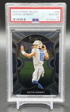2020 Panini Select Justin Herbert #44 Concourse Rookie RC Card PSA 10