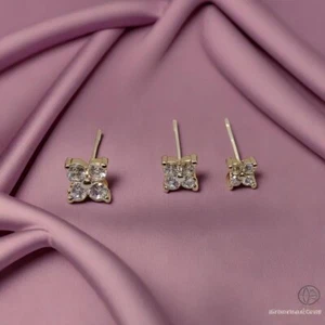Three-Piece Stainless Steel Earrings Set, Silver-Plated 3 Peaces Set - Picture 1 of 3