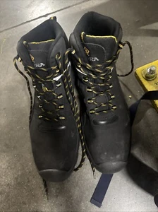 Botas Terra Para Hombre Talla 14 Puntera de Acero Findlay Combat Cuero Negro Tobillo - Imagen 1 de 7