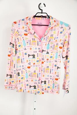 Nick & Nora Pajama Top Womens Extra Small Pouty Pink  Dress Form Sewing Machine - Image 1 of 4