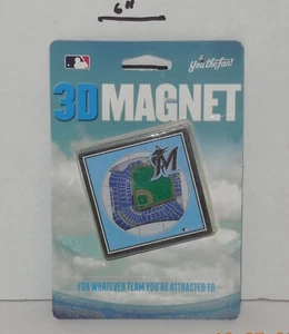 You The Fan Miami Marlins Souvenir 3D Magnet MLB Baseball - Picture 1 of 2