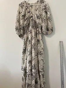 Free People Golden Hour Maxi Dress Size Small White Black - Picture 1 of 6