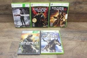 Lot of 5 Xbox 360 Games Two Worlds, Sears of war 2, Tomb Raider, Sniper & More - Picture 1 of 6