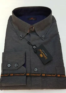 CAMICIA TAGLIE FORTI COTONE GRISAGLIETTA CRISTIANO GIRANI GRIGIO FUME' 5 XL - Foto 1 di 4