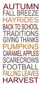 FALL STENCIL**Autumn Pumpkins Harvest...**Large 12x24 for signs Crafts Halloween - Picture 1 of 1