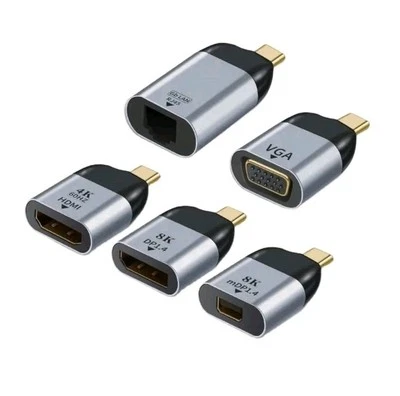 USB-C HDMI DP VGA LAN Mini Displayport Kabel Adapter für Macbook iPad Laptop PC - Bild 1 von 4