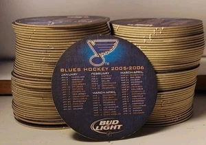 2005- 06 NHL Season St. Louis Blues Hockey Budlight Budweiser Coasters ~ Over 80 - Picture 1 of 3