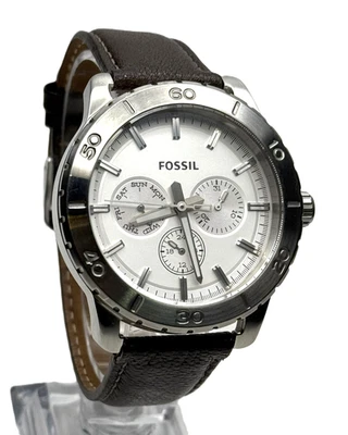 RELOJ HOMBRE FOSSIL BQ1623 S. ACERO MULTIFUNCIÓN ESFERA BLANCA SATINADA AGUJAS LUME 10 ATM Foto 1 de 4