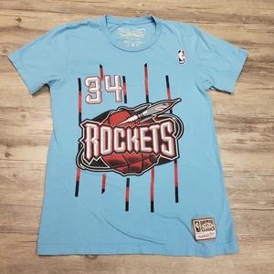 Houston Rockets Shirt Mens Small NBA Basketball Hakeem Olajuwon 34 Mitchell Ness - Picture 1 of 8