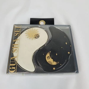 Bian Stone Yin Yang Gua Sha Massage Set – Face & Body Therapy Tool 2pcs - Picture 1 of 8