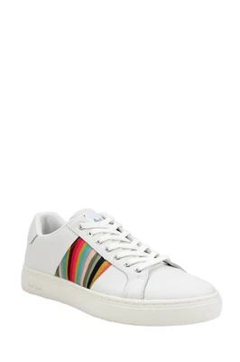 Paul Smith Womens Leather Striped Low Top Sneakers White Size 37 7 - Image 1 of 4