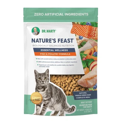Dr. Marty Beef, & Salmon Premium Freeze-Dried Raw Cat Food 12 oz /bag - Image 1 of 2