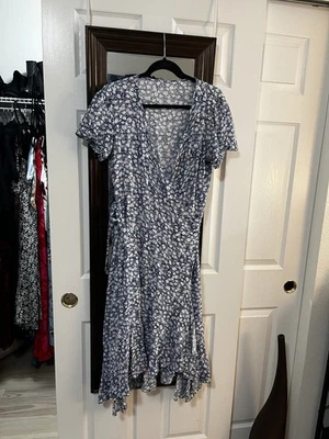 Maxi Vestido Floral Azul y Blanco Foto 1 de 3