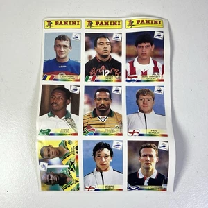PANINI FRANCIA 98 1998 COPA DEL MUNDO HOJA PEGATINAS SIN CORTAR X9 Jugadores FÚTBOL 4 - Imagen 1 de 4