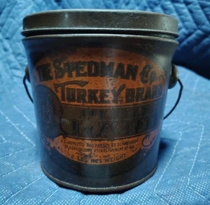 Vintage 2 lb Metal LARD tin - Picture 1 of 3