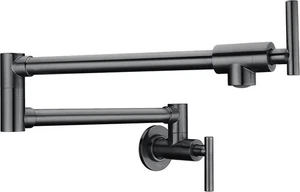 Anzzi KF-AZ258GB Braccia 4 GPM Riempitore Pentola Doppio Manico da Parete, Gunmetal B - Foto 1 di 2