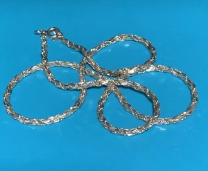 Sterling Silber ITALIEN Halskette 2 mm facettiert einzigartig gedrehtes Seil Kette 20" 9,41 g - Bild 1 von 18