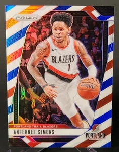 2024-25 Panini Prizm - Anfernee Simons #45 Red White & Blue Prizm - Picture 1 of 2