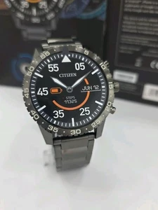 Reloj inteligente Citizen Cz negro acero inoxidable 44 mm pantalla táctil inteligente MX1017-50X - Imagen 1 de 8