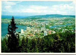 Aerial View of Trondheim Norway Postcard Mid Century - Bild 1 von 2
