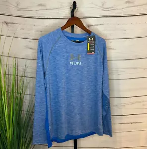 Under Armour Fitted Shirt UA Long Sleeve Crew Neck HeatGear Logo Shirt 1266020 - Picture 1 of 2