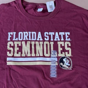 Mens Florida State Seminoles Long Sleeve T-Shirt NWT Garnet & Gold - Picture 1 of 3