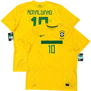 2011/12 Brazil Home Jersey #10 Ronaldinho XL NIKE Soccer Football NEW - Picture 1 of 22