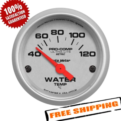 Auto Meter 4337-M Ultra-Lite 2-1/16" Air-Core Water Temperature Gauge - Image 1 of 3