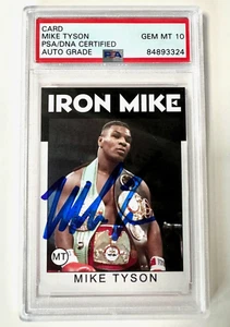 Iron Mike Tyson Autographed  Set Card  PSA/DNA GEM MINT 10 AUTO - Picture 1 of 3