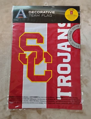 USC Flags,Case of 96 Trojans Embellish 18"x12.5" Garden Flags - Image 1 of 4