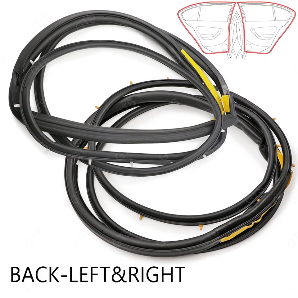 For Toyota Corolla AE EE 92 1987 - '90 Rear Lh+Rh Door Rubber Seal Weatherstrip - Image 1 of 4