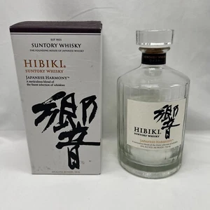 Hibiki Harmony Suntory Japanese Whiskey 750ml empty bottle w/ box decanter vase - Picture 1 of 6