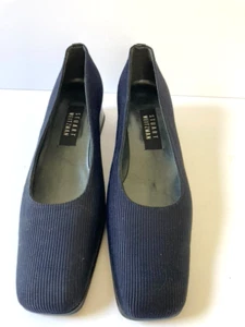 Zapatos de salón Stuart Weitzman para mujer azul marino con charol tacones cuadrados talla 9 1/2 AA - Imagen 1 de 9