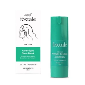 Foxtale Overnight Glow Mask | 4% Glycolic Acid | 3% Lactic Acid |30ML - Picture 1 of 5