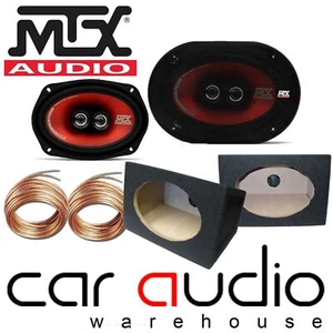 MTX TR69C 3-Way 6x9" 300 Watts Coaxial Car Speakers & 6x9 Black Pod Box (Pair) - Picture 1 of 1