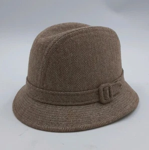 Vintage Dobbs Fifth Avenue NYC - Small Wool Tweed Fedora Made in USA 54cm - Picture 1 of 7