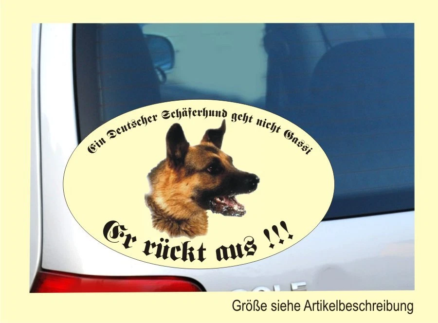 Deutscher Schäferhund rückt aus Fun Sticker Auto Aufkleber Nr. 8033 - Bild 1 von 1