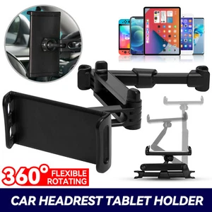 Adjustable 360° Car Back Seat Headrest Mount Tablet Holder for 4-11” iPad Phone - Picture 1 of 7