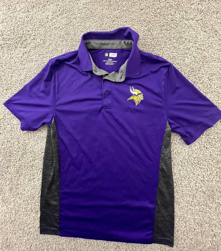 Minnesota Vikings Sz Medium NFL Team Apparel Polo Football Golf - Image 1 of 4
