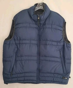 Vintage REI Vest Mens XL Sleeveless Full Zip Blue Puffer Outdoors Down GorpCore - Picture 1 of 12