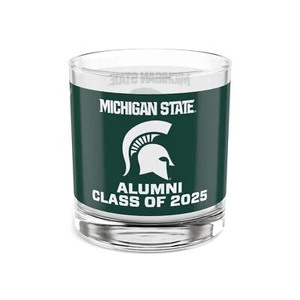 Vidrio de rocas antiguas Michigan State Spartans CLASE DE (elige año de grado) - Imagen 1 de 5