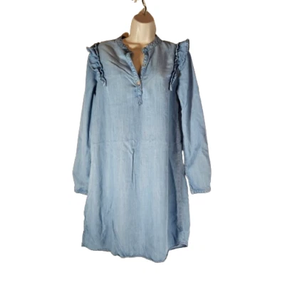 Vestido de mezclilla Cloth & Stone Anthropologie cambray para mujer talla mediana por encima de la rodilla Foto 1 de 4