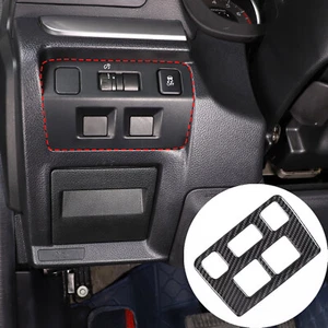 Carbon Fiber Headlight Switch Panel Decal Sticker For Subaru Forester 2013-2018 - Picture 1 of 13