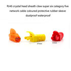 Rj45 Crystal Head Sheath Claw Super Six Category Five Network Cable Coloured