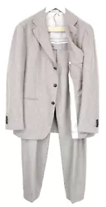 Traje SUITSUPPLY Havana Para Hombre UK44R De Lana Gris Marrón Slim De 2 Piezas - Imagen 1 de 24