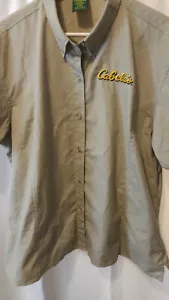 Cabela's Employees Khaki Shirt Damen XL Kurzarm gesticktes Logo Baumwolle - Bild 1 von 11