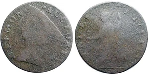 1788 Vermont Copper, Ryder 29, very rare variety, large obverse die break, nice! - Picture 1 of 6