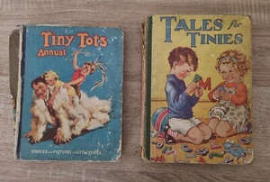 2x Vintage Childrens Books Tales for Tinies & Tony Tots Annual 1941 HC - Bild 1 von 9