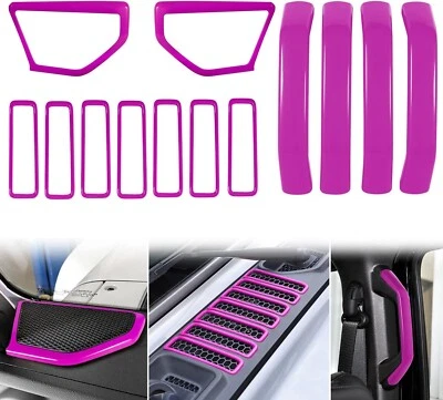 Hood Vents Trim + A&B Pillar Grab Handles Trim Jeep Wrangler Gladiator 2018-2022 - Image 1 of 4