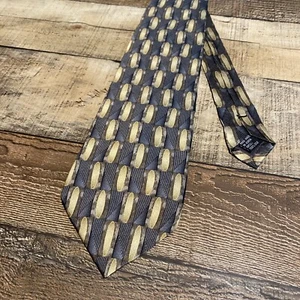 Joseph & Feiss Beige/Green Tie Silk Necktie Geometric - 60”x3.75” LONG - Picture 1 of 5